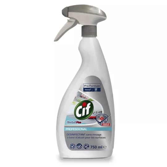 desinfection-des-surfaces-en-spray-cif-alcohol-plus-professionnal-750ml Désinfection des surfaces en spray Cif Alcohol Plus Professionnal 750ml – Image 1