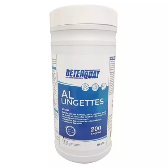 lingette-antibacterienne-desinfection-deterquat-pot-de-200 Lingettes désinfectantes pack 200 – Image 1