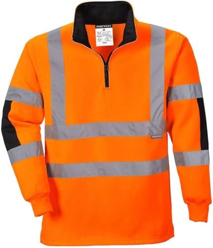 Portwest B308 Maillot de Rugby Xenon de Travail Haute Visibilité Orange, Grand